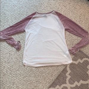 Baseball Style Waffle Knit Long Sleeve Tee